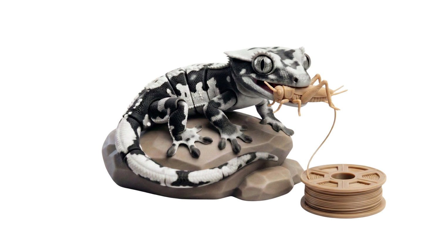 3d printed crested gecko Sticker