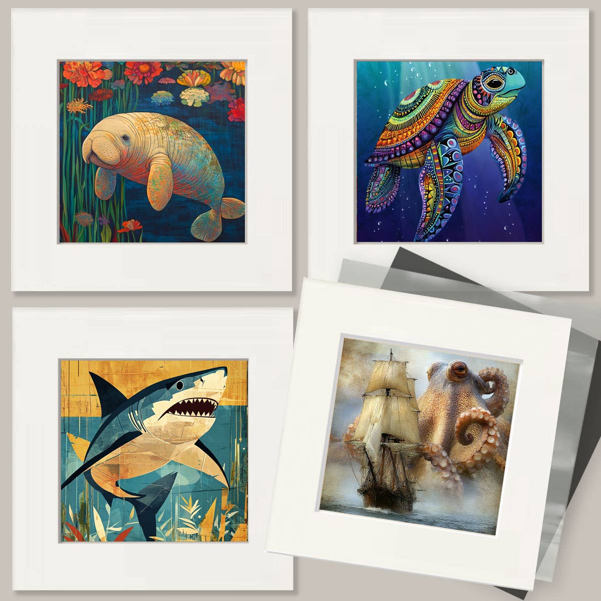 Oncoming Sea Turtle - Ocean Life Art Print