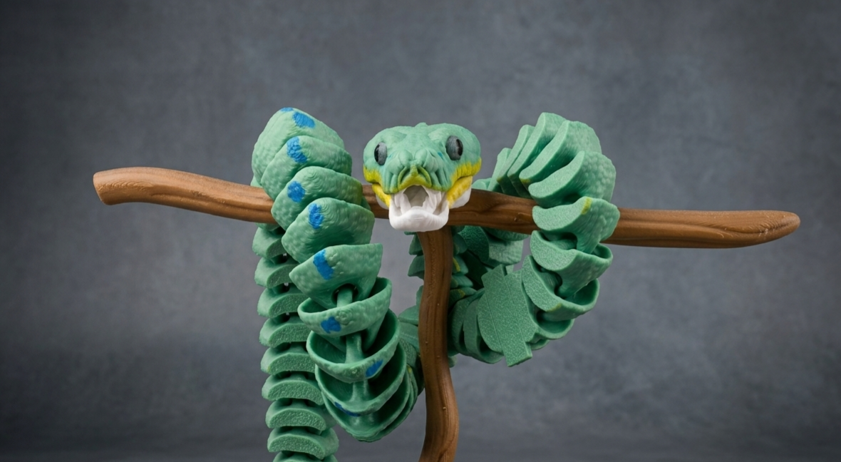 Green Tree Python w/display stand