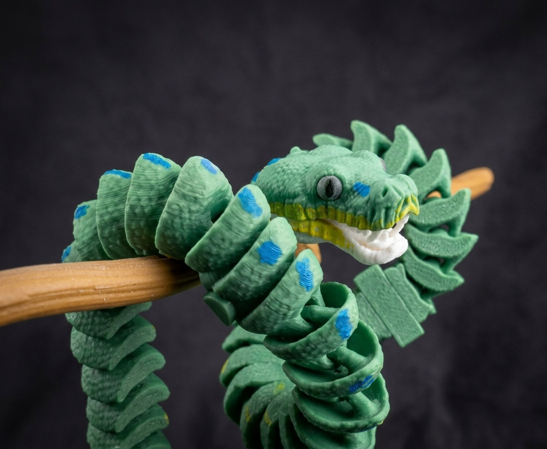 Green Tree Python w/display stand